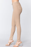 Tan Knit Twill Jeggings