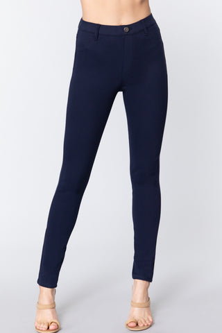 Blue Twill Jeggings