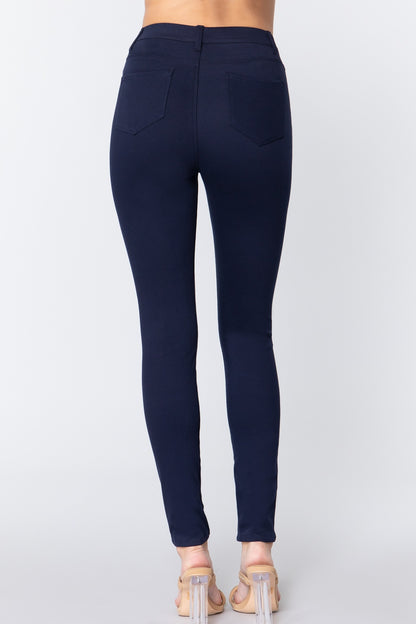 Blue Twill Jeggings