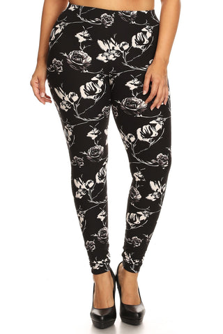 Black Print Leggings