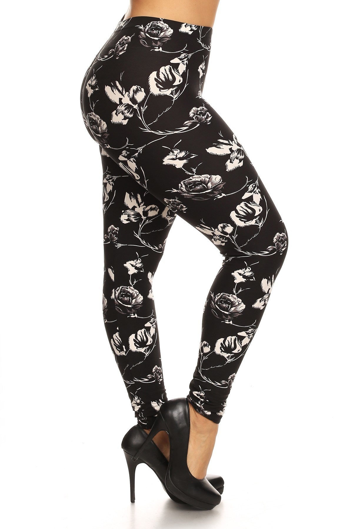 Black Print Leggings