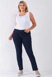 Dark Blue Denim Mid-rise Jeans