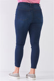 Denim Mid-Rise Ripped Skinny Jeans