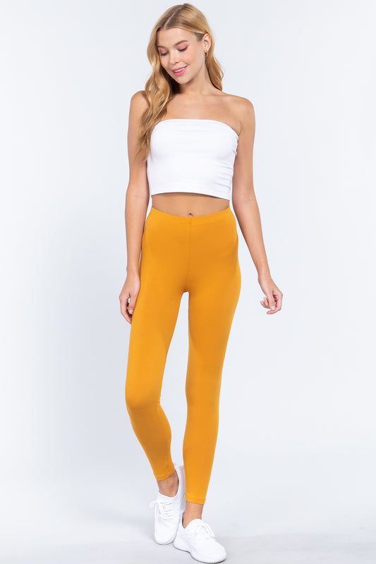 Yellow Cotton Spandex Jersey Long