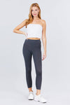 Charcoal Grey Cotton Spandex Jersey Long