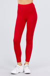 Red Cotton Spandex Jersey Long