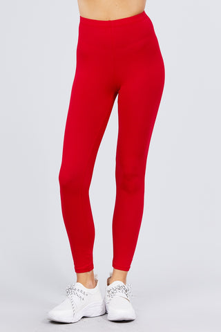 Red Cotton Spandex Jersey Long