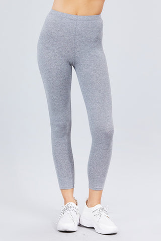 Heather Grey Cotton Spandex Jersey Long