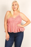 Pink Lace Sleeveless Top