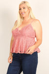 Pink Lace Sleeveless Top