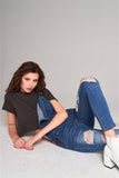 Wash Ripped Denim Overall