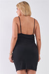 Sleeveless Silky Cowl Neck Cami Mini Dress