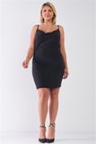Sleeveless Silky Cowl Neck Cami Mini Dress