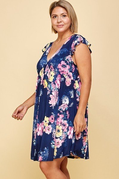 Floral Printed Swing Dress