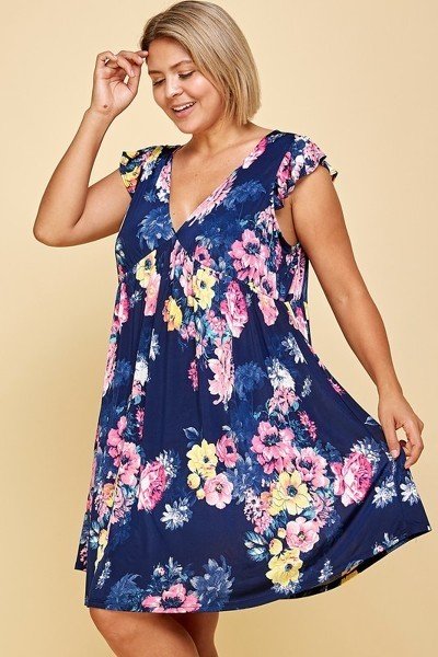Floral Printed Swing Dress