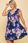 Floral Printed Swing Dress