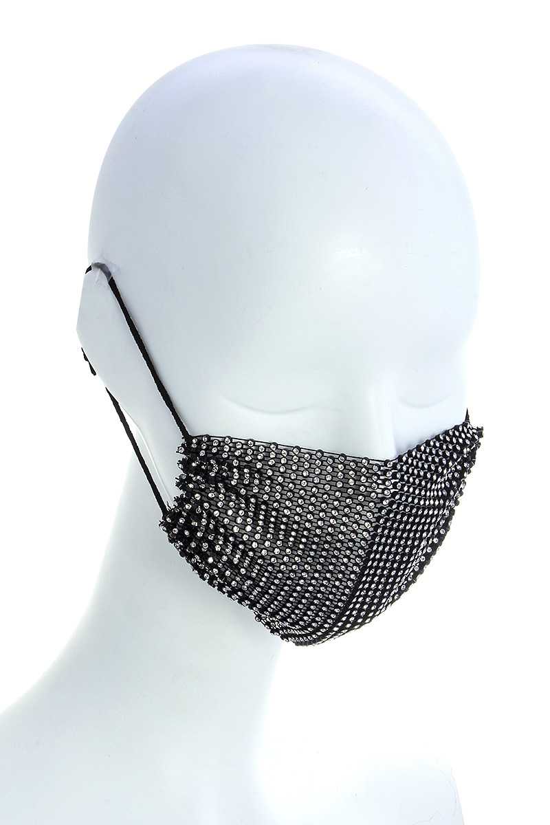 Fashion Breathable Rhinestone Sequin Style Mask
