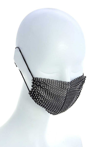 Fashion Breathable Rhinestone Sequin Style Mask