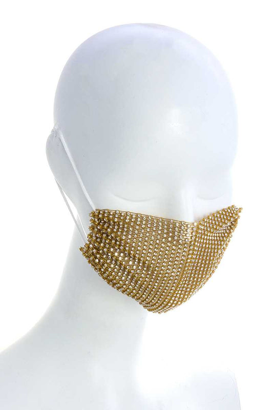 Fashion Breathable Rhinestone Sequin Style Mask