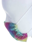 Fashion Breathable Rhinestone Sequin Style Mask