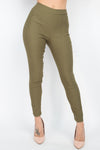 Military Green 3/4 Sleeve Blazer & Capri Pants Set