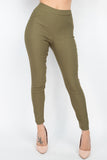 Military Green 3/4 Sleeve Blazer & Capri Pants Set
