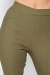 Military Green 3/4 Sleeve Blazer & Capri Pants Set