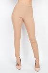 Brown 3/4 Sleeve Blazer & Capri Pants Set