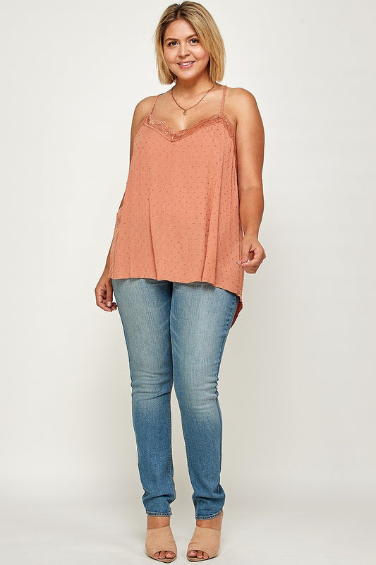Clip Dot Solid Cami Tunic