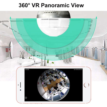 Wifi  Camera Panoramic  Bulb 360 Degree Fisheye Wireless Home Security Video