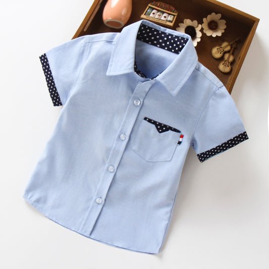 Short Sleeve Solid Color Shirt