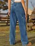 Straight Leg Cargo Jeans