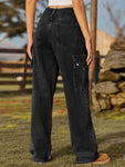 Straight Leg Cargo Jeans