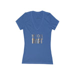 'Be Cool' Jersey Short Sleeve Deep V-Neck Tee