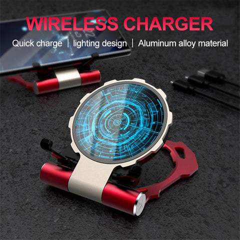 Wireless Portable Fast Charger For iPhone And Samsung Phone Holder 10W