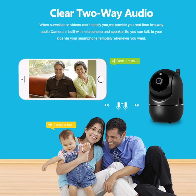 Wi fi  Camera 1080P  Home Security Camera Night Vision Two Way Audio ADD 16GB
