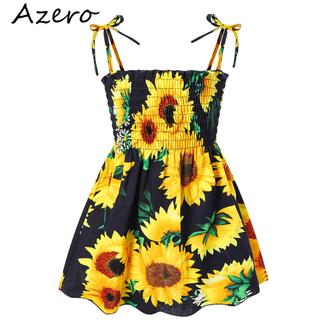 Sleeveless Flower Print Summer Dress