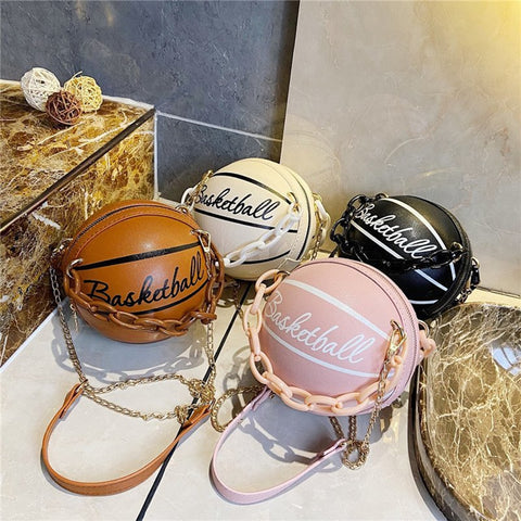 Personality Basketball Purses For Teenagers Women Bags Crossbody Chain Hand