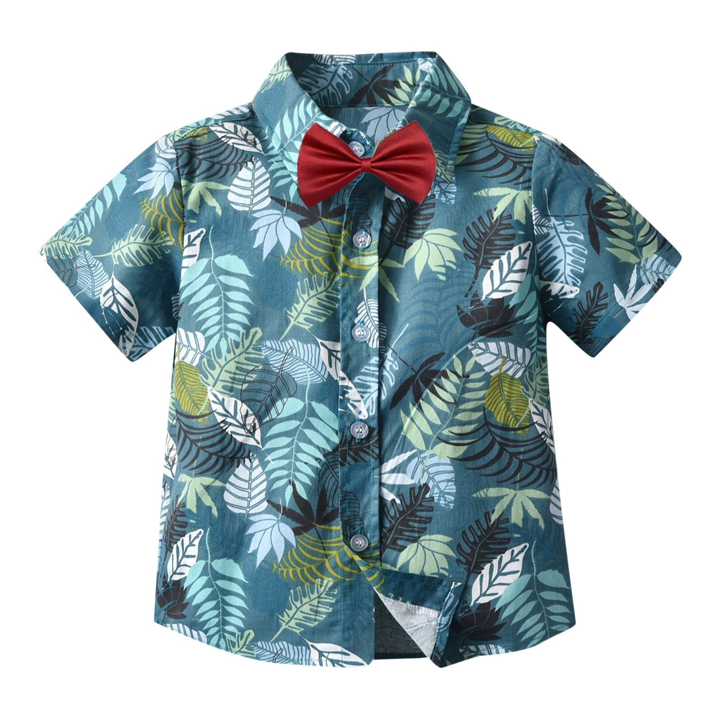 Printed Bowtie Button Down Shirt
