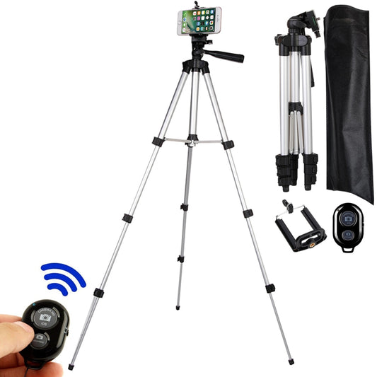 Remote Control Extendable Tripod Stand For Phone & Camera With Mobile Mount Accessories