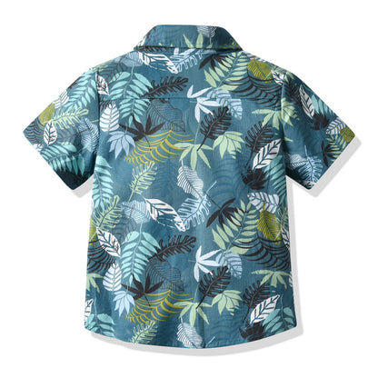 Printed Bowtie Button Down Shirt