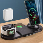 Universal 6-in-1 Wireless Mobile Charging Dock For iPhone & Samsung