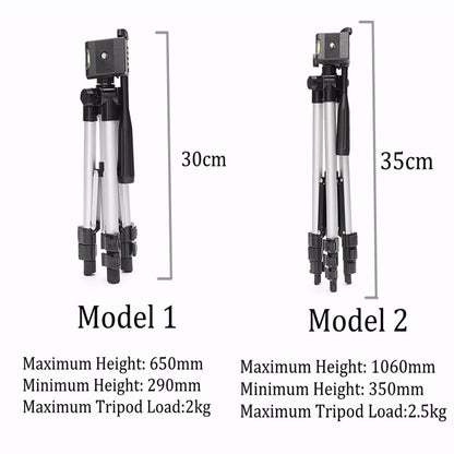 Portable Tripod Stand For Mobile Phone / Camera With Mobile Phone Clip Holder For iPhone & Samsung
