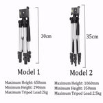 Portable Tripod Stand For Mobile Phone / Camera With Mobile Phone Clip Holder For iPhone & Samsung
