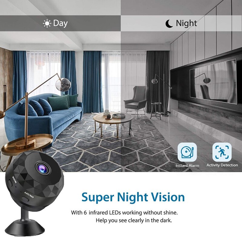 Wireless Wi Fi Mini 1080P HD IP Night Vision And Voice Video Camera