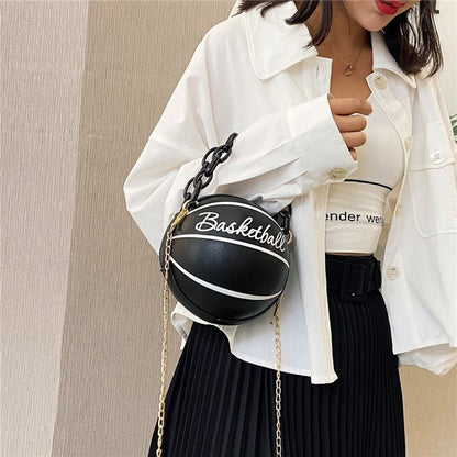 Personality Basketball Purses For Teenagers Women Bags Crossbody Chain Hand