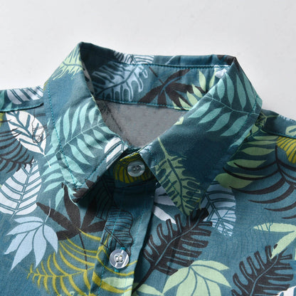 Printed Bowtie Button Down Shirt