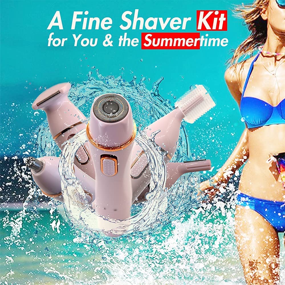 4 in1 Shaver Trimmer Rechargeable Painless Eyebrow Leg Body Trimmer For Ladies