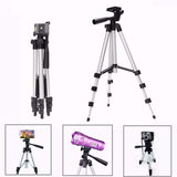 Portable Tripod Stand For Mobile Phone / Camera With Mobile Phone Clip Holder For iPhone & Samsung