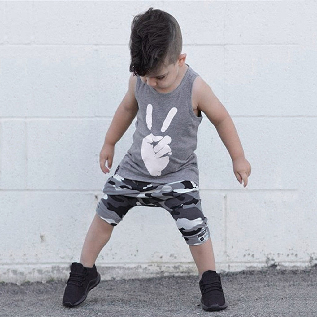 Camouflage Shorts Set